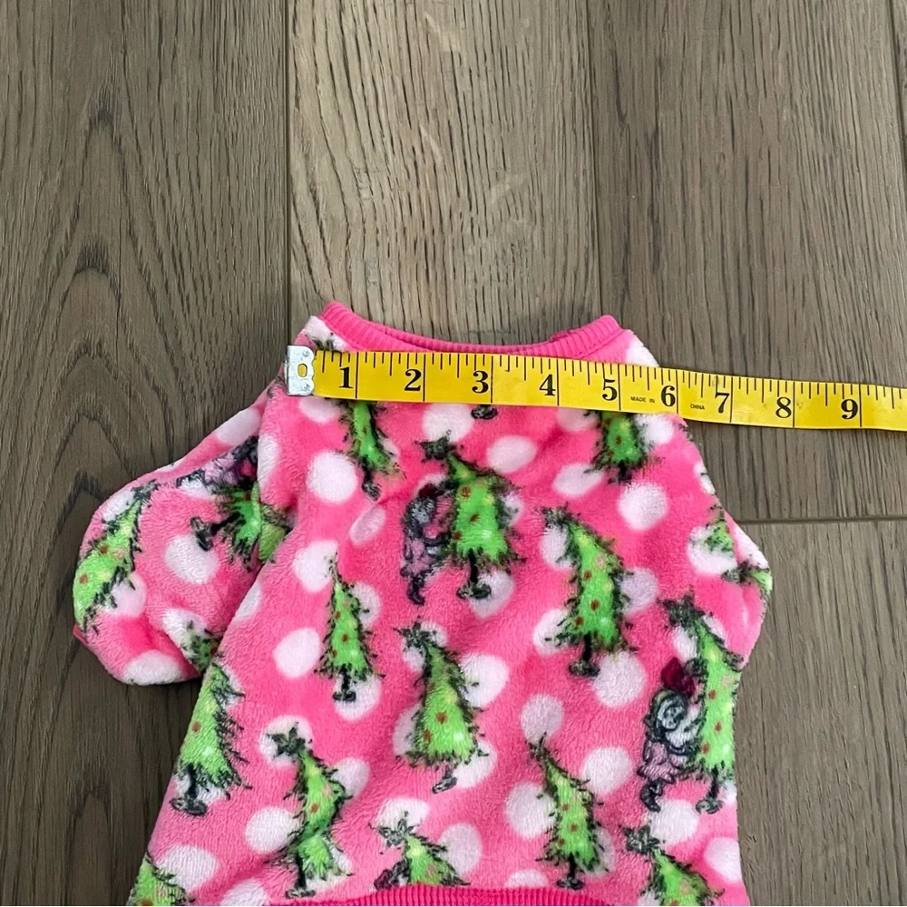 Christmas Themed‎ “The Grinch” Flannel Pet / Dog Pajamas Size Small